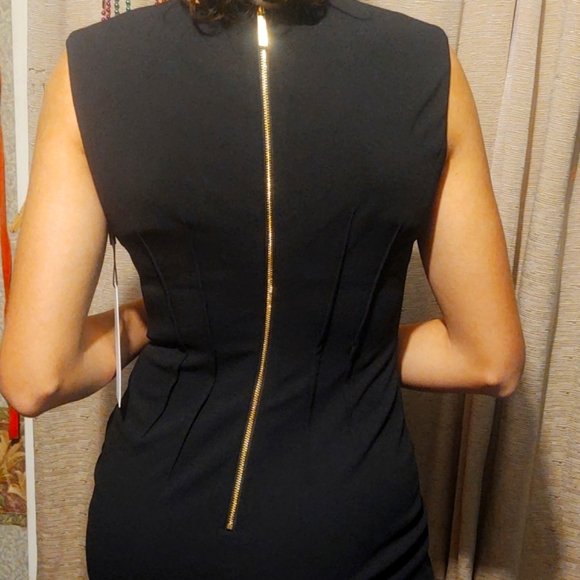 Calvin Klein Fit & Flare Sheath Dress Black 2 - Picture 8 of 15